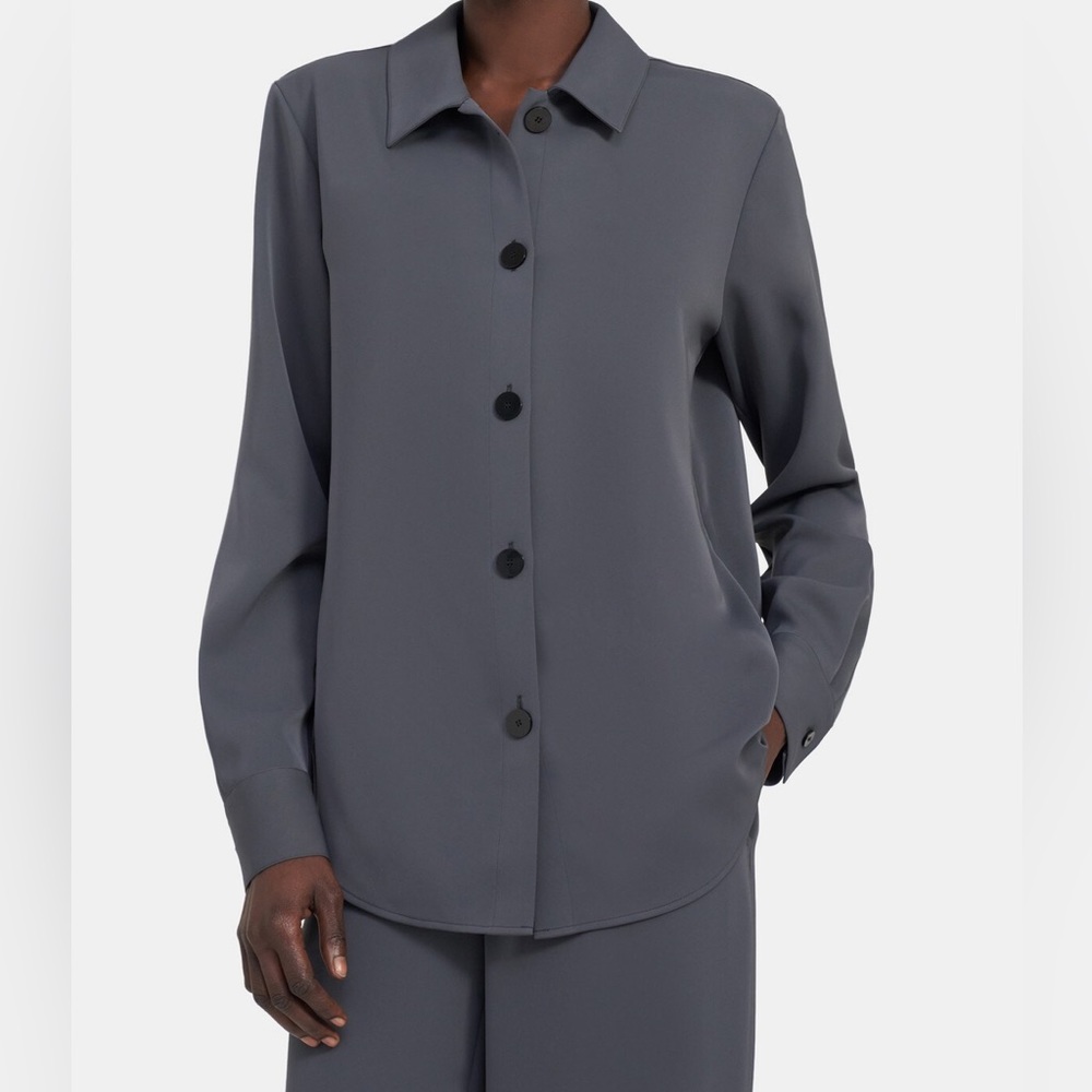 Theory button down blouse